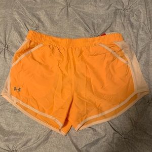 Under Armour Yellow Running Shorts Medium